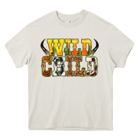 Cream Western wild child Heavy Core Tee - texasbilliewilder