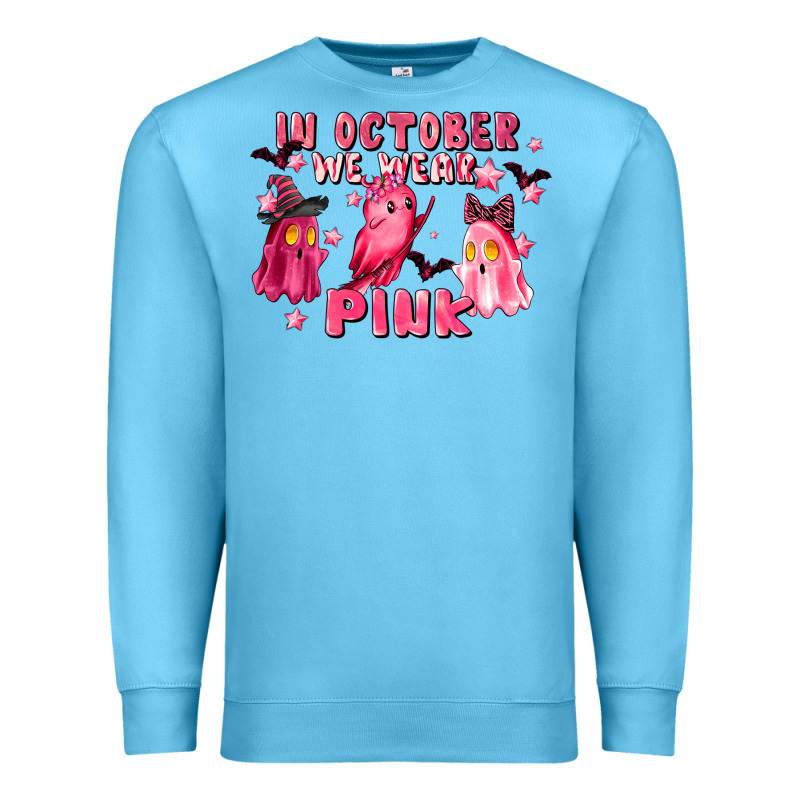 In October We Wear Pink Premium Sweatshirt by LillyAllenDesigns | Teevron