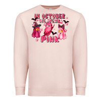 Pale Pink in october we wear pink Premium Sweatshirt - LillyAllenDesigns