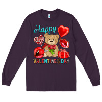 Plum happy valentines day Long Sleeve Tee - NancyCooperArtShop