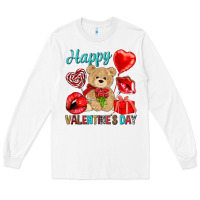 White happy valentines day Long Sleeve Tee - NancyCooperArtShop