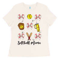 Bone softball coquette bow Ladies Tee - JahusDesignShop