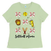 Matcha softball coquette bow Ladies Tee - JahusDesignShop