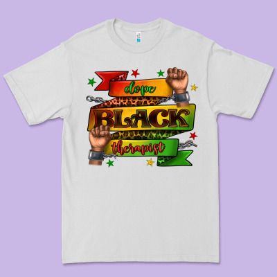 Premium Tee dope black therapist juneteenth
