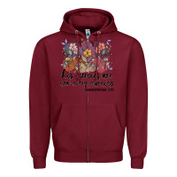 Burgundy his mercies are new every morning Zipper Hoodie - MaliasSmallBusiness