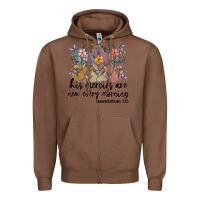 Chestnut his mercies are new every morning Zipper Hoodie - MaliasSmallBusiness
