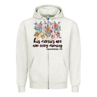 Oatmeal Heather his mercies are new every morning Zipper Hoodie - MaliasSmallBusiness