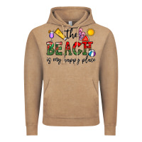 Vintage Coffee the beach is my happy place Vintage Hoodie - CowhideDigitalArt