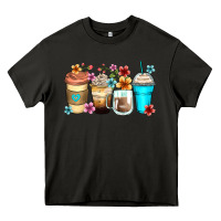 Asphalt flowers with coffee Heavy Core Tee - Zillion Design Studio