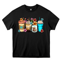 Black flowers with coffee Heavy Core Tee - Zillion Design Studio