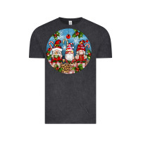 Vintage Black christmas gnomes ornament Vintage Tee - Artiststas