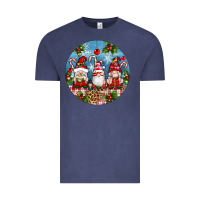 Vintage Denim christmas gnomes ornament Vintage Tee - Artiststas