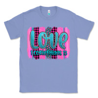 Colony Blue love corinthians 13 valentine's day brushstroke Classic Tee - AdoDesignShop