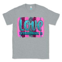 Heather Grey love corinthians 13 valentine's day brushstroke Classic Tee - AdoDesignShop