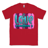 Red love corinthians 13 valentine's day brushstroke Classic Tee - AdoDesignShop