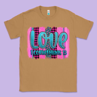 Love Corinthians 13 Valentine's Day Brushstroke Classic Tee Designed By Adodesignshop