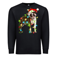 Black christmas chocolate boston terrier Premium Sweatshirt - LillyAllenDesigns