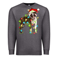 Charcoal Heather christmas chocolate boston terrier Premium Sweatshirt - LillyAllenDesigns