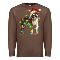 Chestnut christmas chocolate boston terrier Premium Sweatshirt - LillyAllenDesigns