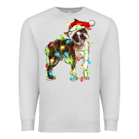 Dove Grey christmas chocolate boston terrier Premium Sweatshirt - LillyAllenDesigns