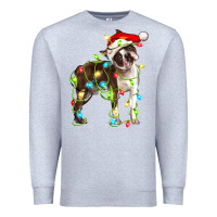 Heather Grey christmas chocolate boston terrier Premium Sweatshirt - LillyAllenDesigns