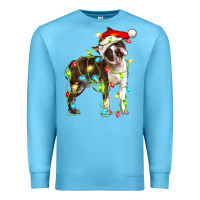 Ocean Blue christmas chocolate boston terrier Premium Sweatshirt - LillyAllenDesigns