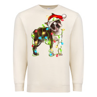 Sandshell christmas chocolate boston terrier Premium Sweatshirt - LillyAllenDesigns