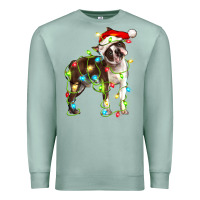 Seafoam christmas chocolate boston terrier Premium Sweatshirt - LillyAllenDesigns