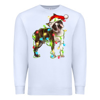 White christmas chocolate boston terrier Premium Sweatshirt - LillyAllenDesigns
