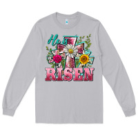 Moon Dust he is risen cross easter Long Sleeve Tee - BarkalooDesign