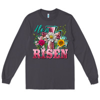Smoke he is risen cross easter Long Sleeve Tee - BarkalooDesign