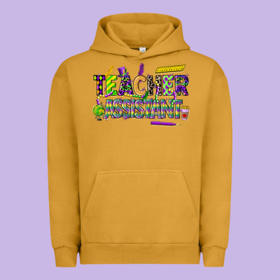 Mardi Gras Teacher Assistant Urban Hoodie Designed By Cowgirlartshop