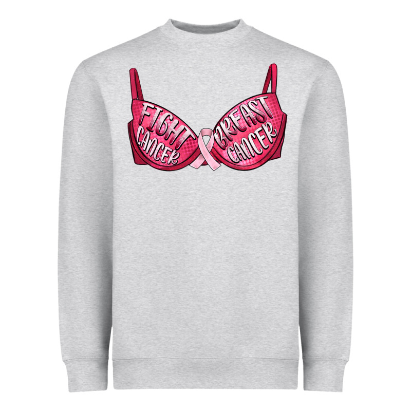 Fight Cancer Breast Cancer Bra Heavyweight Sweatshirt by Artiststas | Teevron