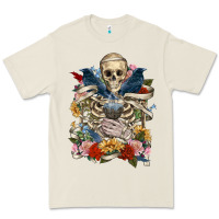 Bone Flower Boho Skull Skeleton Premium Tee - RanaPortraitStore