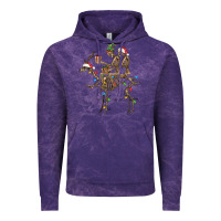 Cloud Purple Christmas deer and skeletons Vintage Hoodie - FaDigitalArtStudio