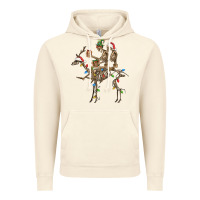 Vintage Artic Christmas deer and skeletons Vintage Hoodie - FaDigitalArtStudio