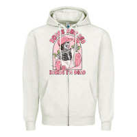 Oatmeal Heather roses are red inside i'm dead Zipper Hoodie - MaliasSmallBusiness