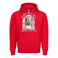Red roses are red inside i'm dead Zipper Hoodie - MaliasSmallBusiness
