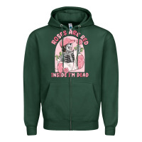 Sports Green roses are red inside i'm dead Zipper Hoodie - MaliasSmallBusiness