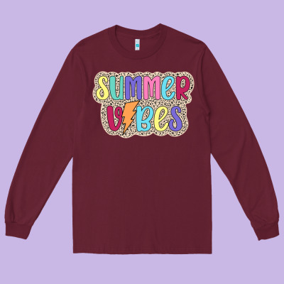 Summer Vibes Long Sleeve Tee Designed By Jahusdesignshop