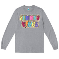 Heather Grey summer vibes Long Sleeve Tee - JahusDesignShop