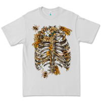 Dove Grey Flower rib cage bees Premium Tee - RanaPortraitStore