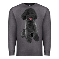 Charcoal Heather black poodles dog Premium Sweatshirt - LillyAllenDesigns