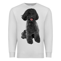 Dove Grey black poodles dog Premium Sweatshirt - LillyAllenDesigns