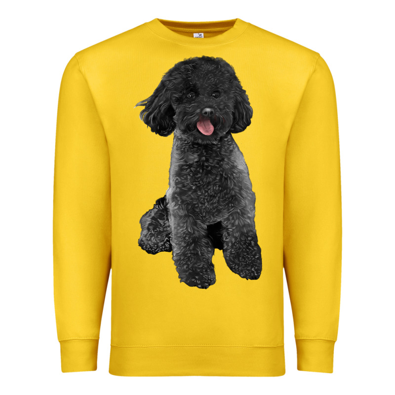 Black Poodles Dog Premium Sweatshirt by LillyAllenDesigns | Teevron