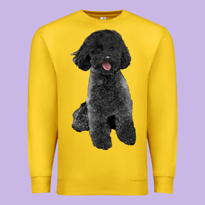 Black Poodles Dog Premium Sweatshirt Designed By Lillyallendesigns