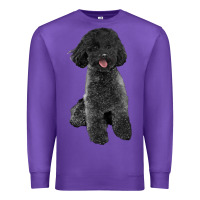 Purple black poodles dog Premium Sweatshirt - LillyAllenDesigns