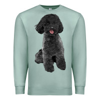Seafoam black poodles dog Premium Sweatshirt - LillyAllenDesigns