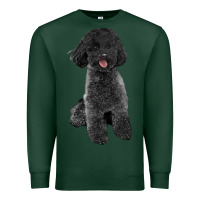 Sports Green black poodles dog Premium Sweatshirt - LillyAllenDesigns
