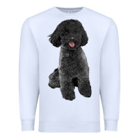 White black poodles dog Premium Sweatshirt - LillyAllenDesigns